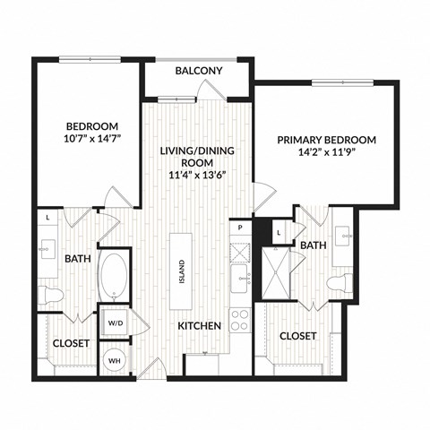 Aura Main Street New Apartments in Lewisville, Texas B1 Floor Plan